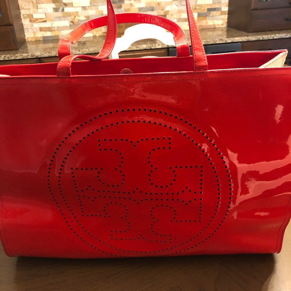 Tory Burch Red Tote Bag